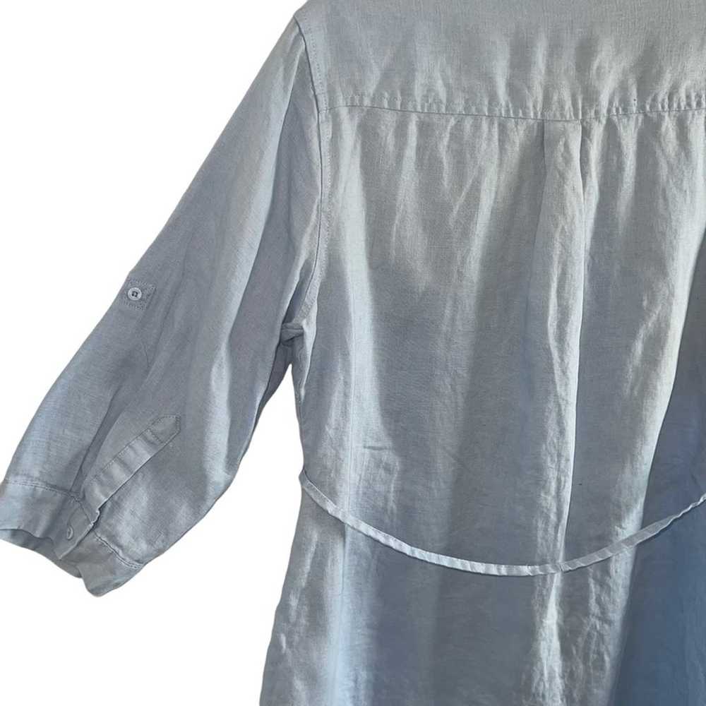 Malvin Linen Belted Shirt Dress XL - image 5