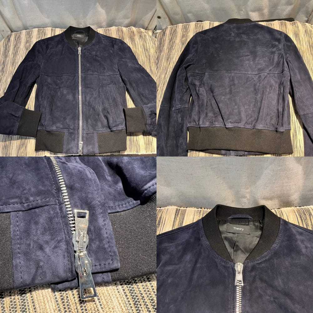 Theory Leather biker jacket - image 7