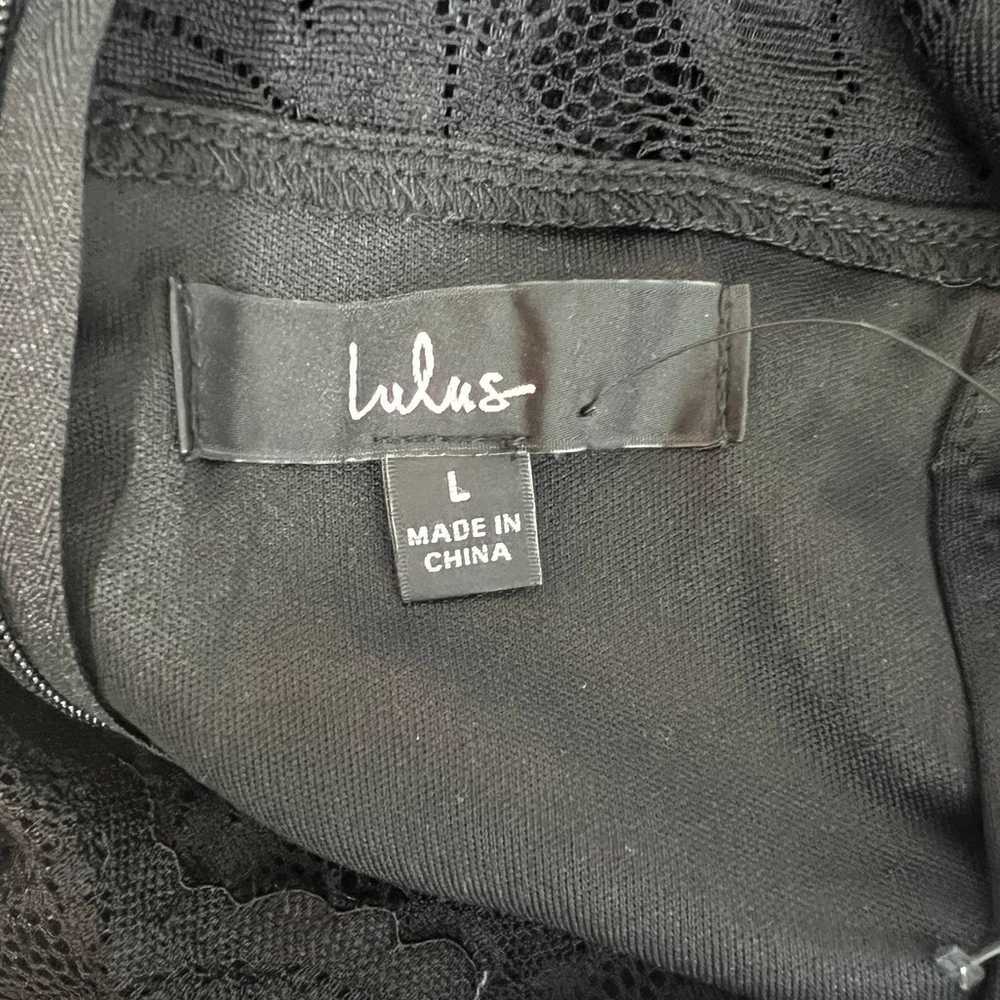 Lulus Long Sleeve Lace Black Women's Midi Dress S… - image 2