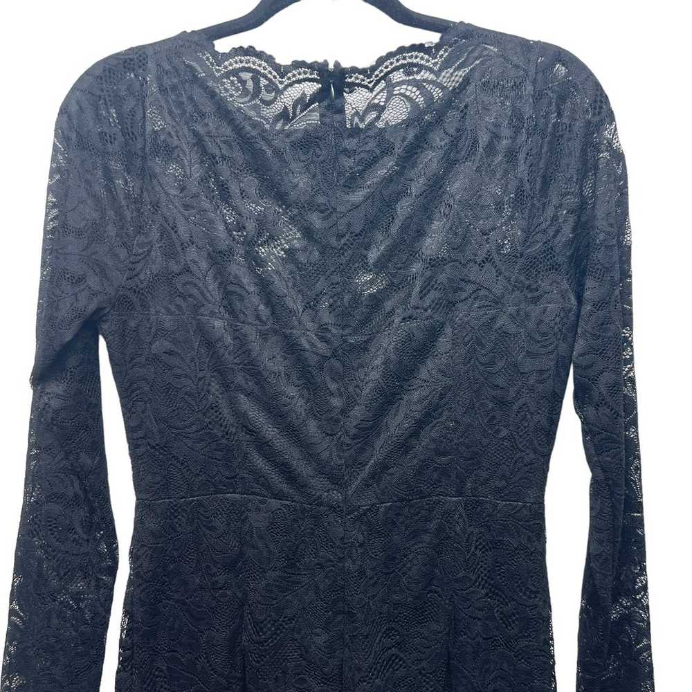 Lulus Long Sleeve Lace Black Women's Midi Dress S… - image 7