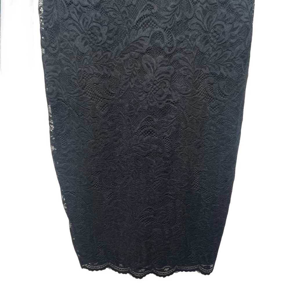 Lulus Long Sleeve Lace Black Women's Midi Dress S… - image 8