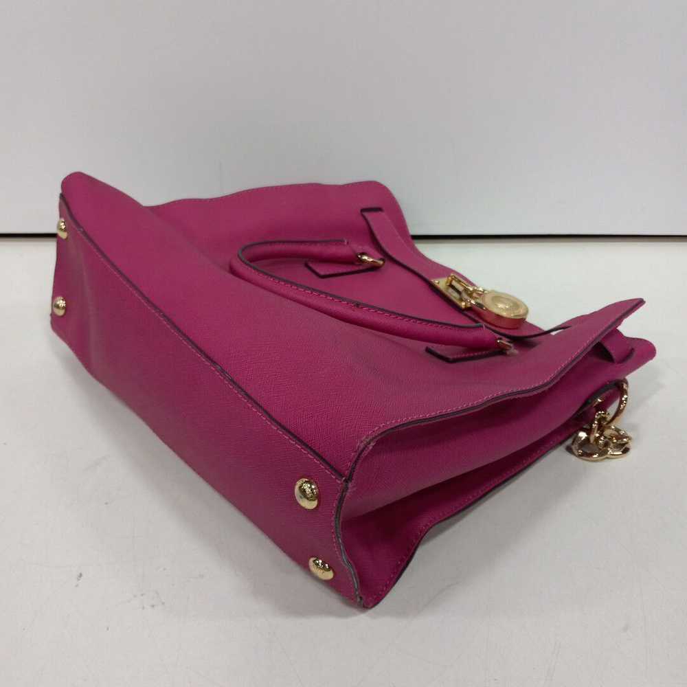 Michael Kors Womens Pink Genuine Leather Snap Sat… - image 3
