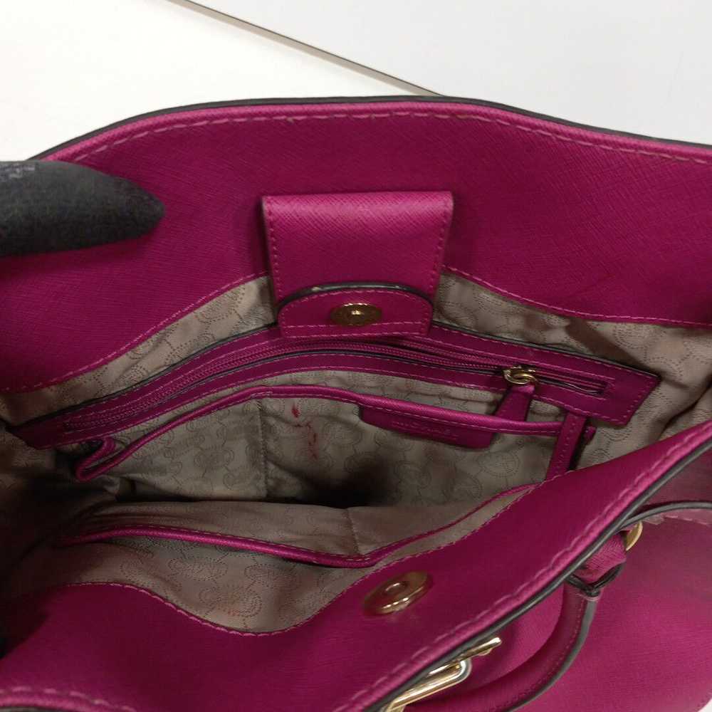 Michael Kors Womens Pink Genuine Leather Snap Sat… - image 4