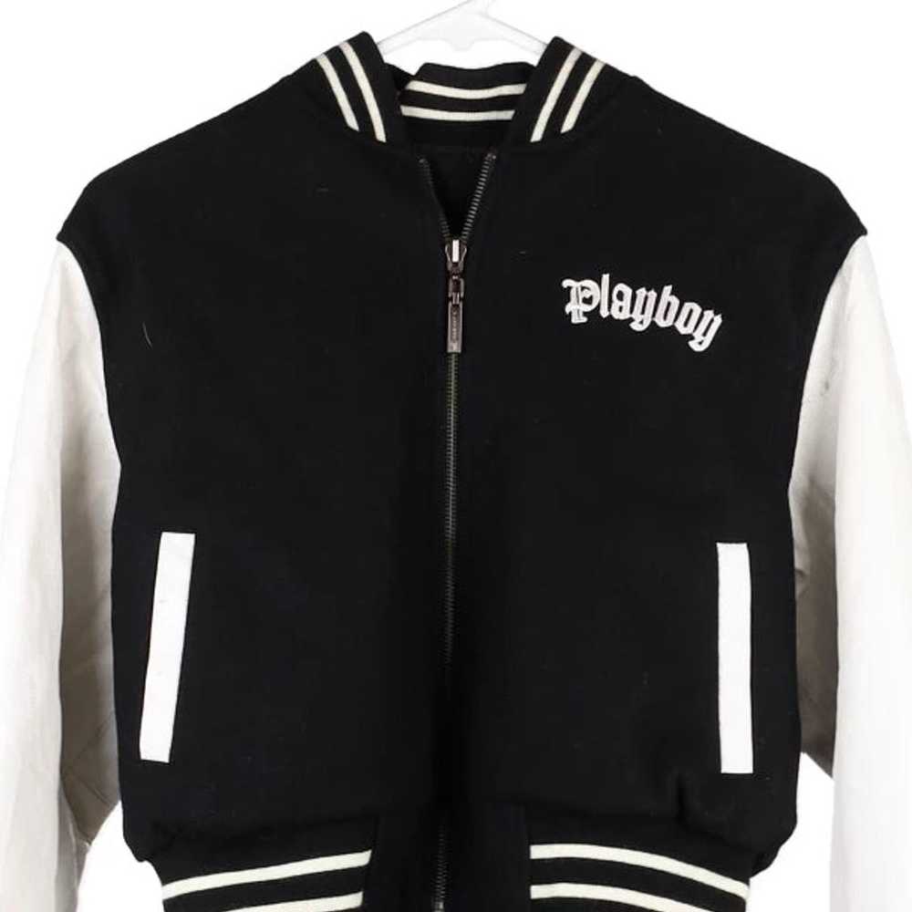 Cropped Playboy Reversible Varsity Jacket - Small… - image 3