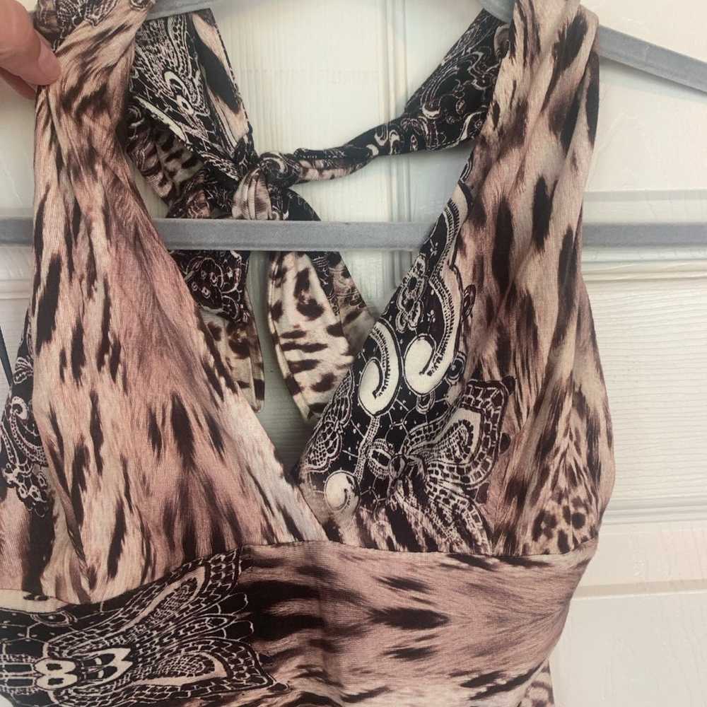 Venus leopard print halter Maxi Dress - image 3