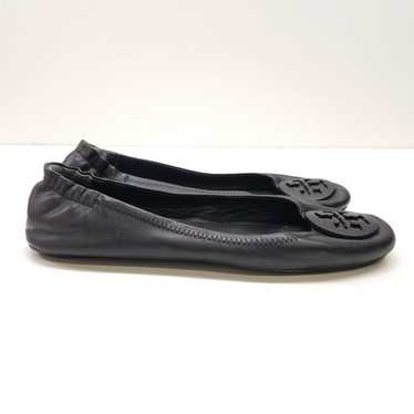 Tory Burch Leather Claire Ballet Flats Black 8.5 - image 1