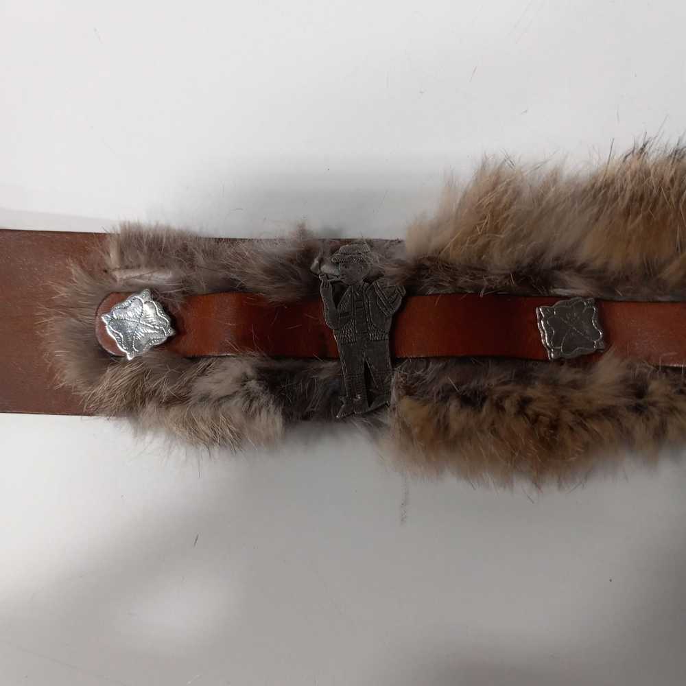 Leather & Fur Belt - image 3