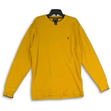 Polo by Ralph Lauren Mens Yellow Round Neck Long … - image 1