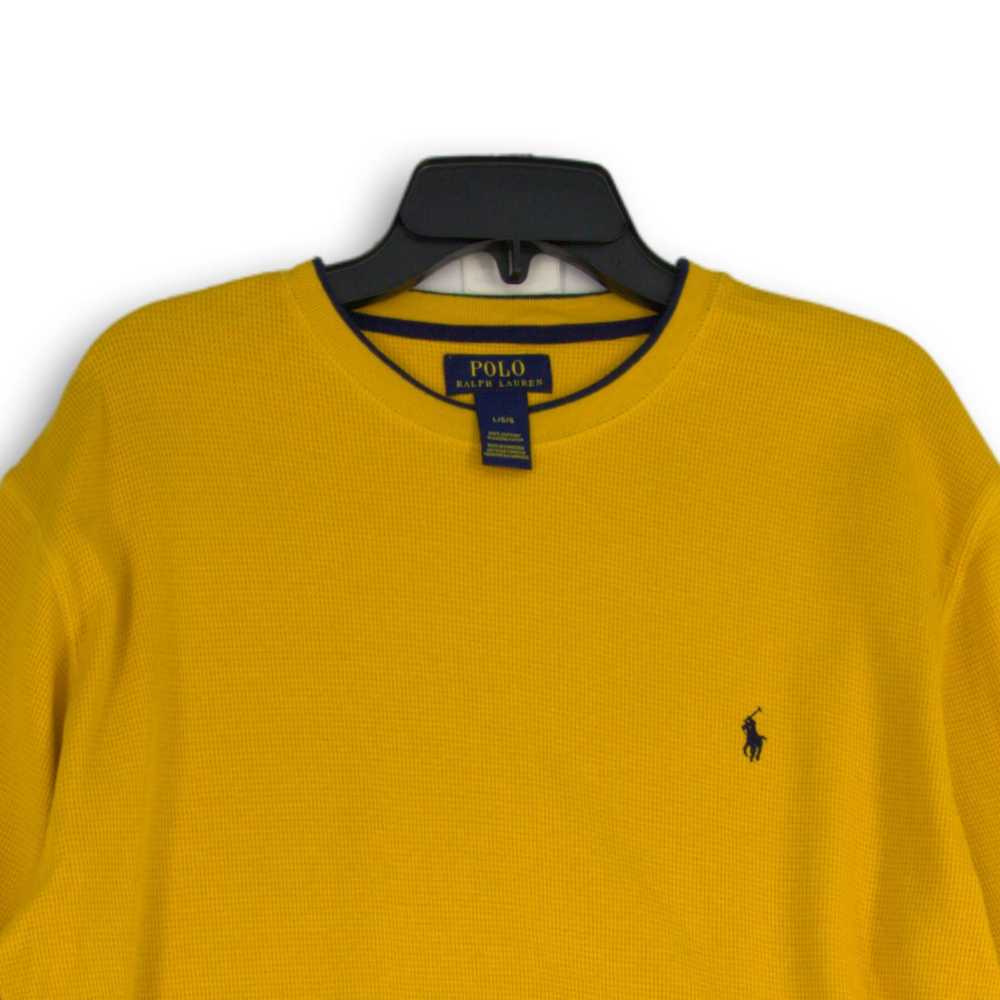 Polo by Ralph Lauren Mens Yellow Round Neck Long … - image 3