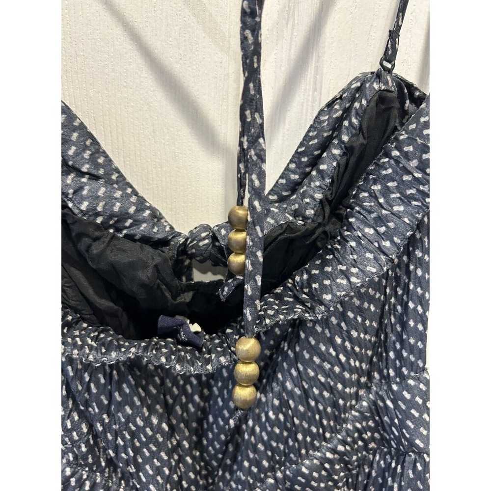 GAP Navy blue polka dot 100% silk halter dress Wo… - image 5