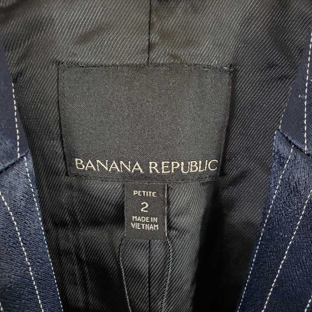 Banana Republic Women Blue Striped Blazer Sz 2P N… - image 3