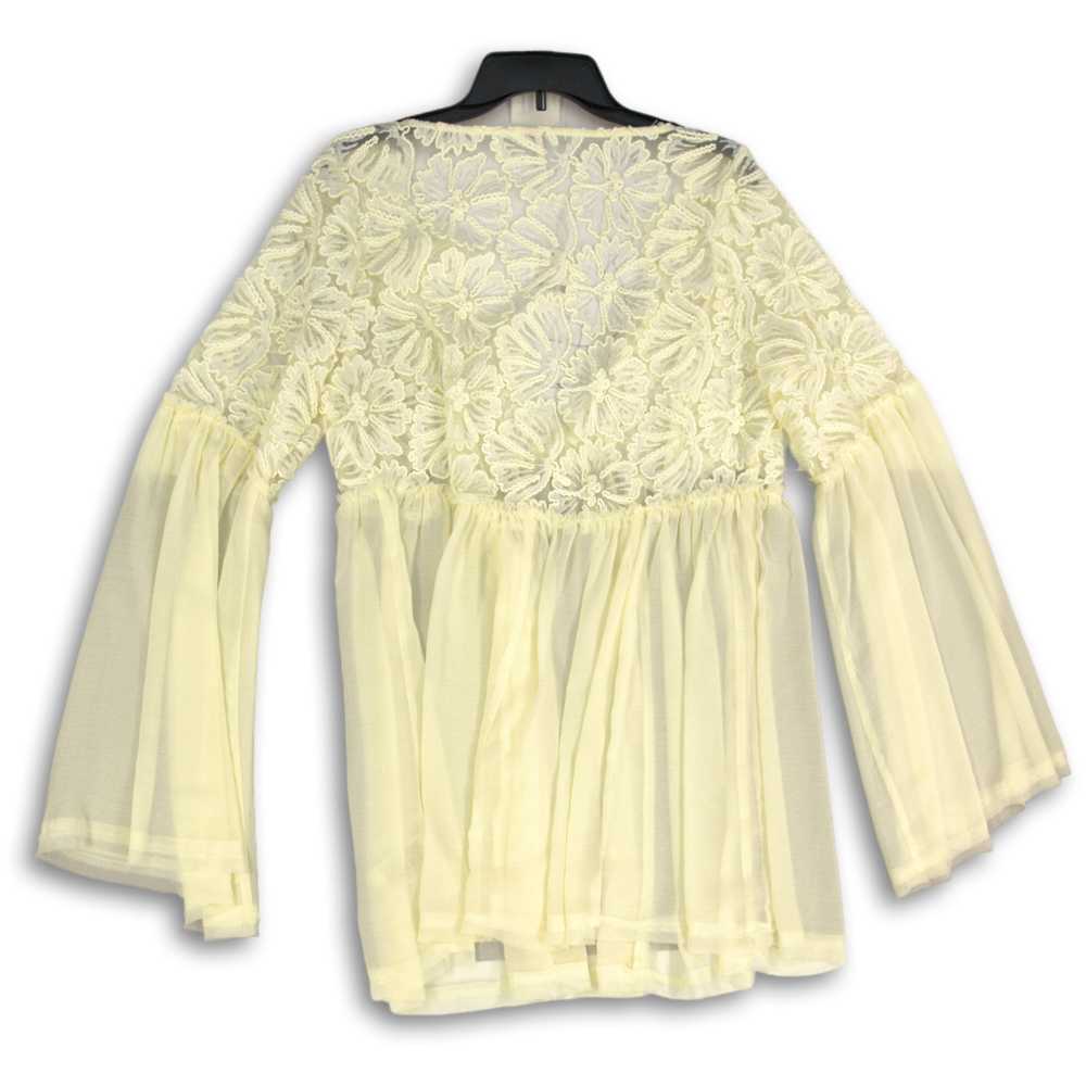 Free People NWT Womens White Lace Embroidered Bel… - image 2