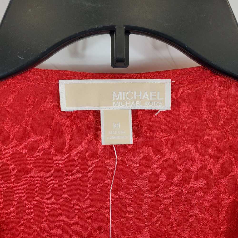 Michael Kors Women Red Button Up Blouse SZ M NWT - image 2
