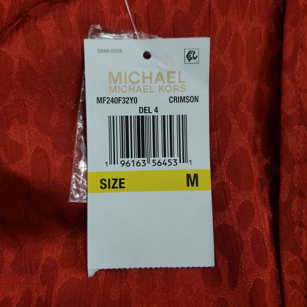 Michael Kors Women Red Button Up Blouse SZ M NWT - image 4