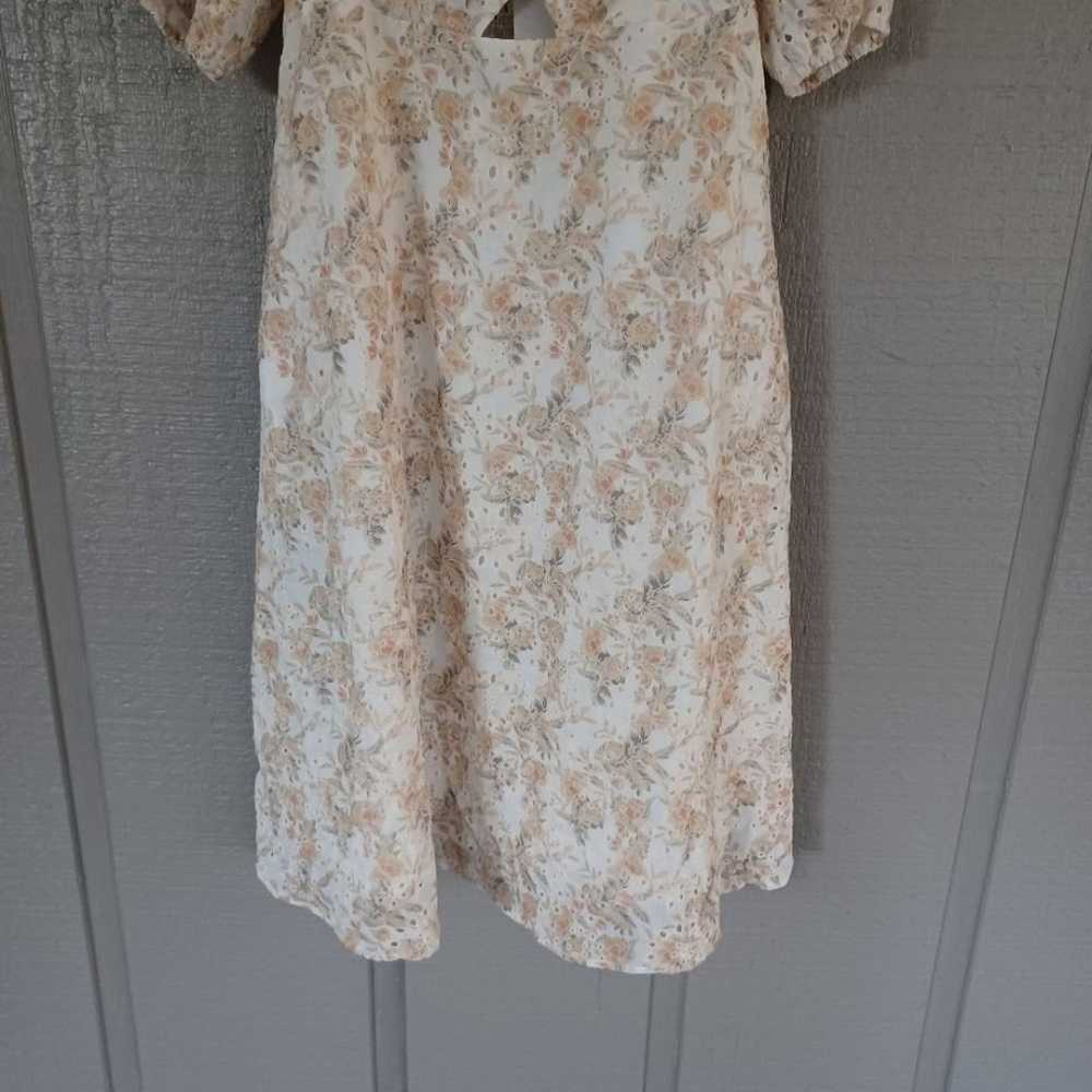 Chelsea28 Floral Eyelet  Midi Dress Size XL In Wh… - image 4