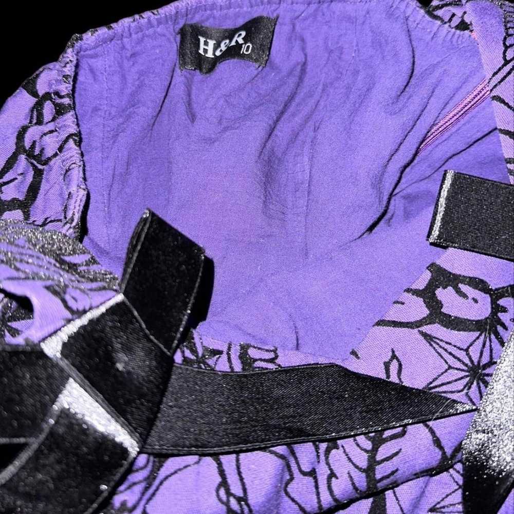Purple and Black Goth Pin Up Dress - image 2