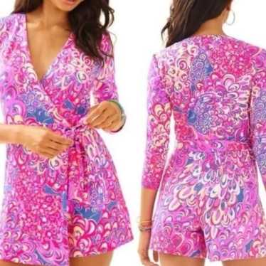 Large Lilly Pulitzer Iris Lilly Lagoon Karlie Wra… - image 1