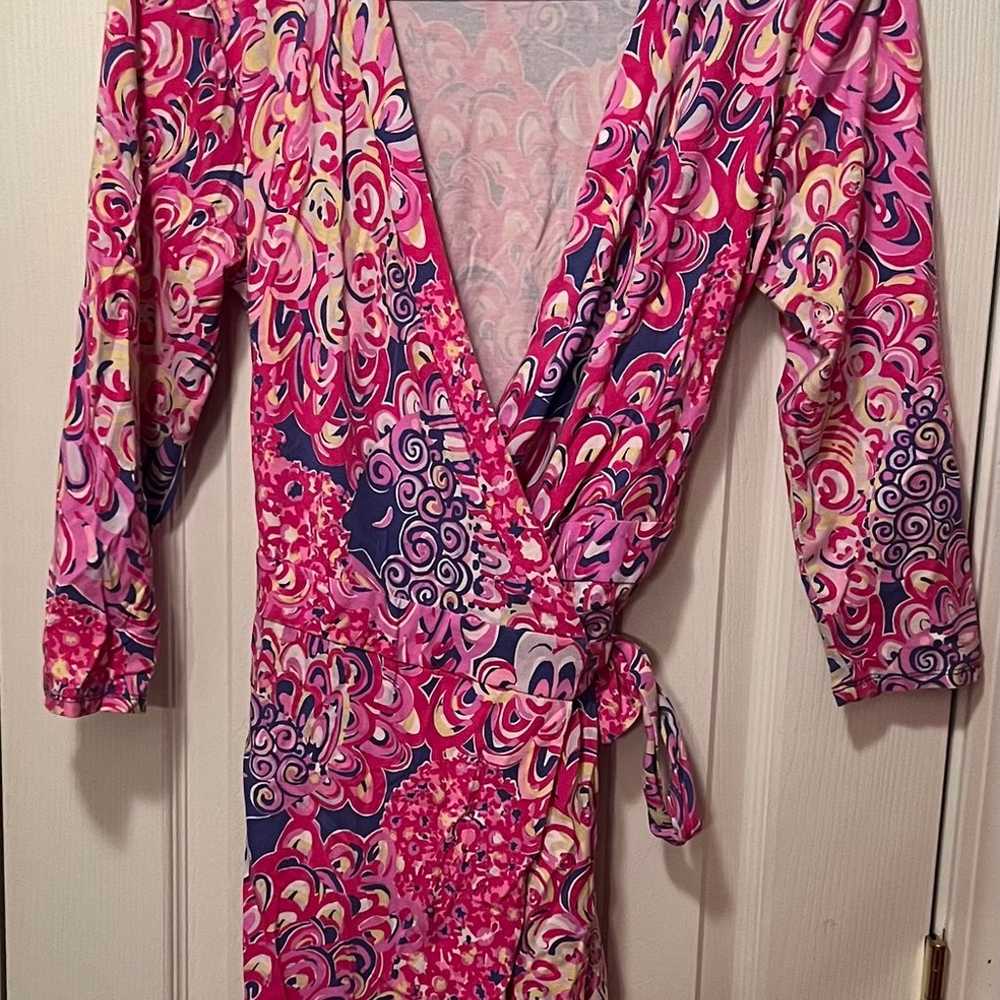 Large Lilly Pulitzer Iris Lilly Lagoon Karlie Wra… - image 3