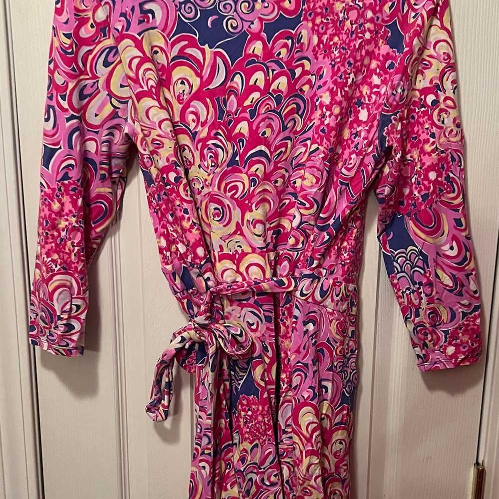 Large Lilly Pulitzer Iris Lilly Lagoon Karlie Wra… - image 4