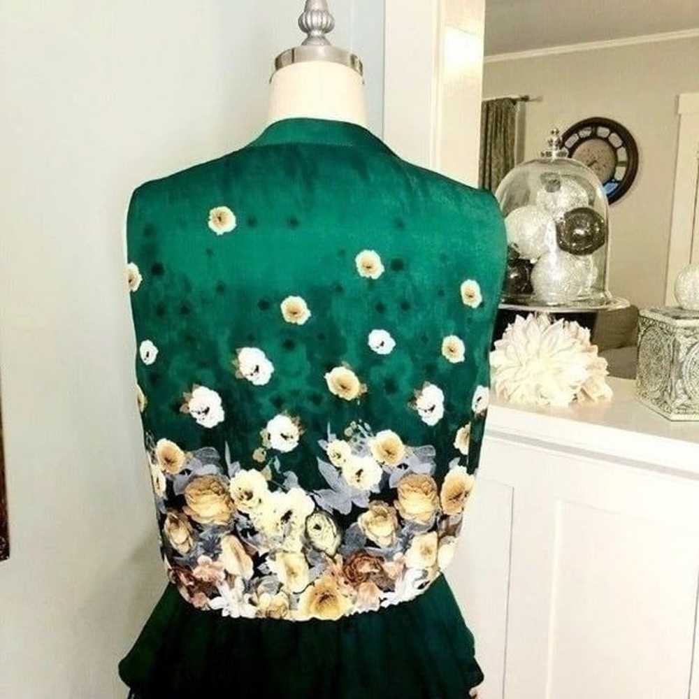Romeo & Juliet Green Floral Peplum Mini Dress Sma… - image 7