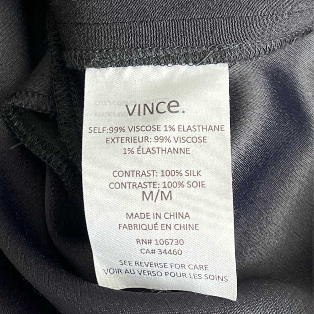 Vince Pleat Front Black Mini Dress Crepe Popover … - image 11