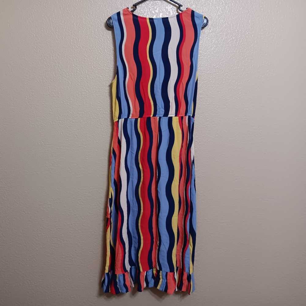 Plenty Tracy Reese Red Blue Daphne Striped Ruffle… - image 5