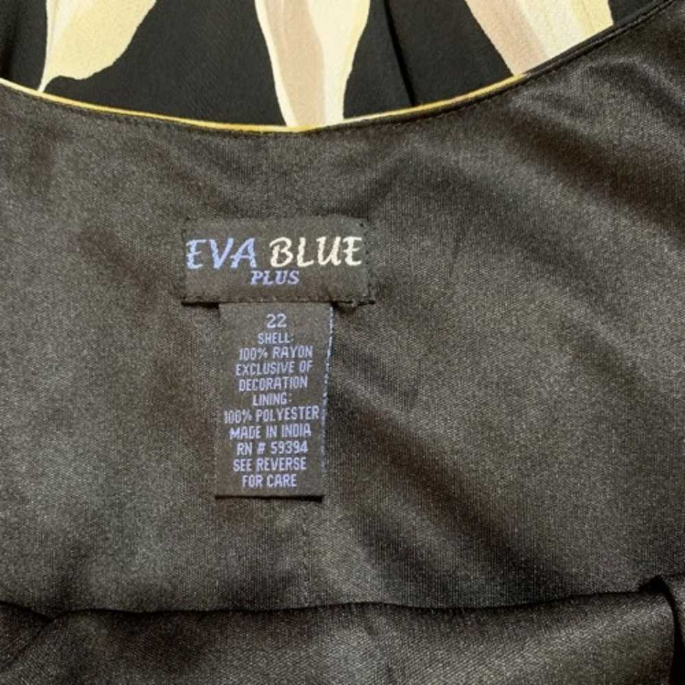 Eva Blue Plus. Size 22. Lined Rayon Chiffon Beade… - image 8