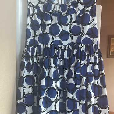 Kate Spade Dress Print /Blue/Black/white 12 - image 1
