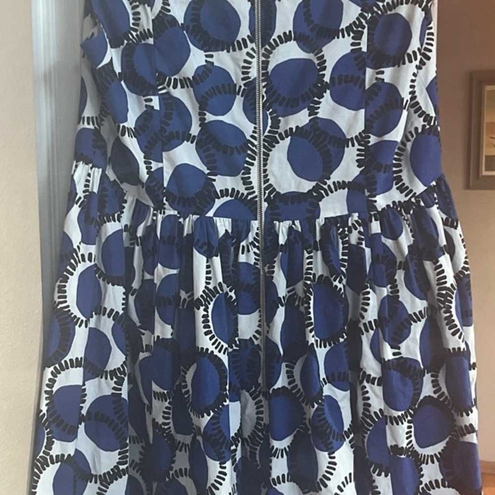 Kate Spade Dress Print /Blue/Black/white 12 - image 3