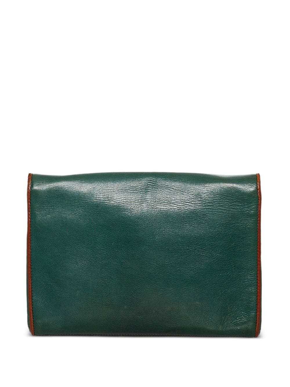 Céline Pre-Owned Leather clutch bag - Green - image 2