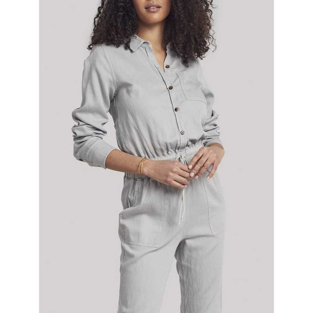 Faherty Arlie Day Button Front Jumpsuit - /Gray XL - image 3