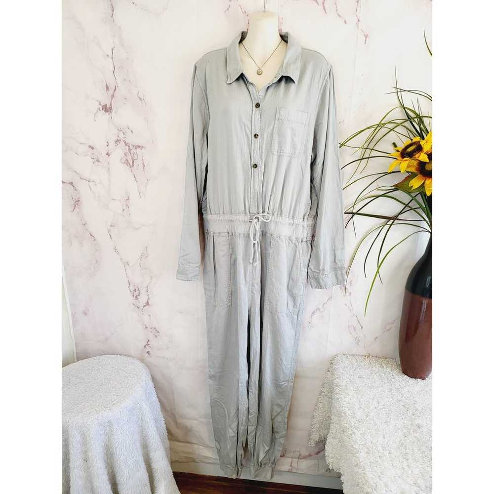 Faherty Arlie Day Button Front Jumpsuit - /Gray XL - image 5