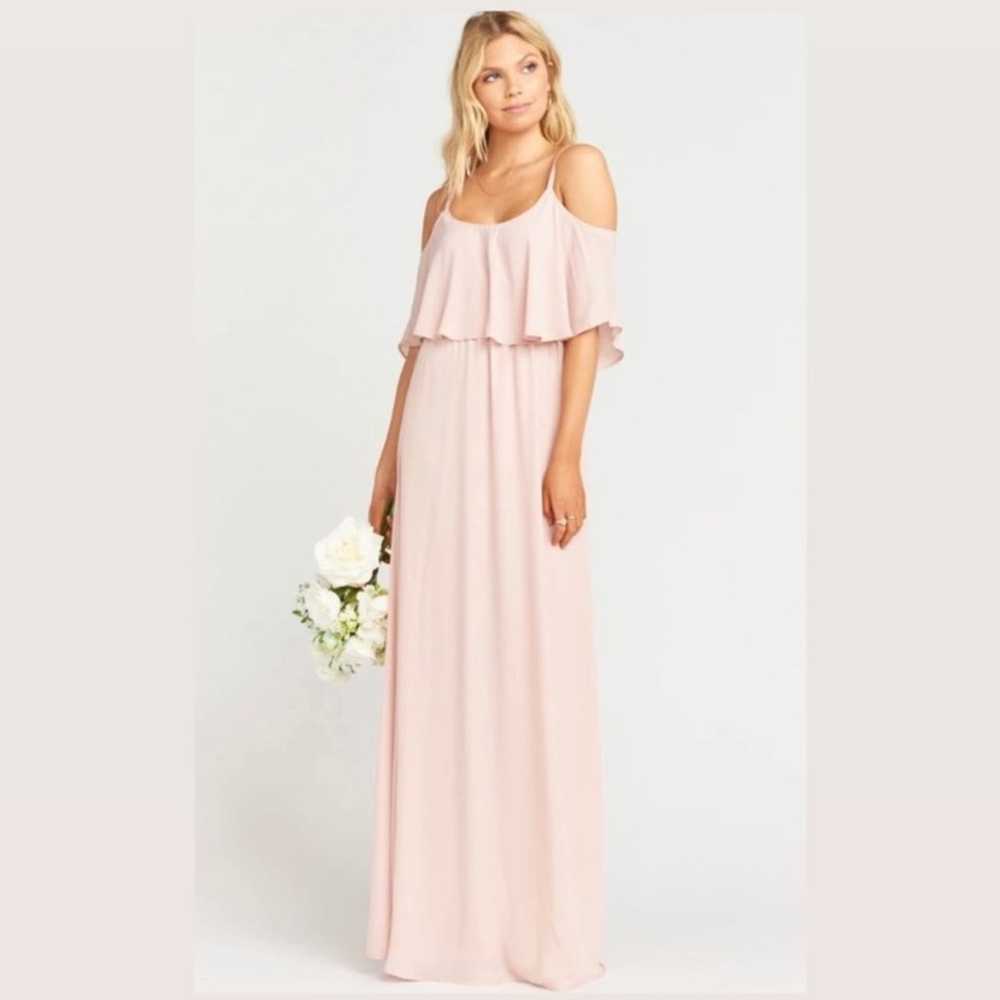 SMYM Caitlin Ruffle Maxi Dress Blush - image 2