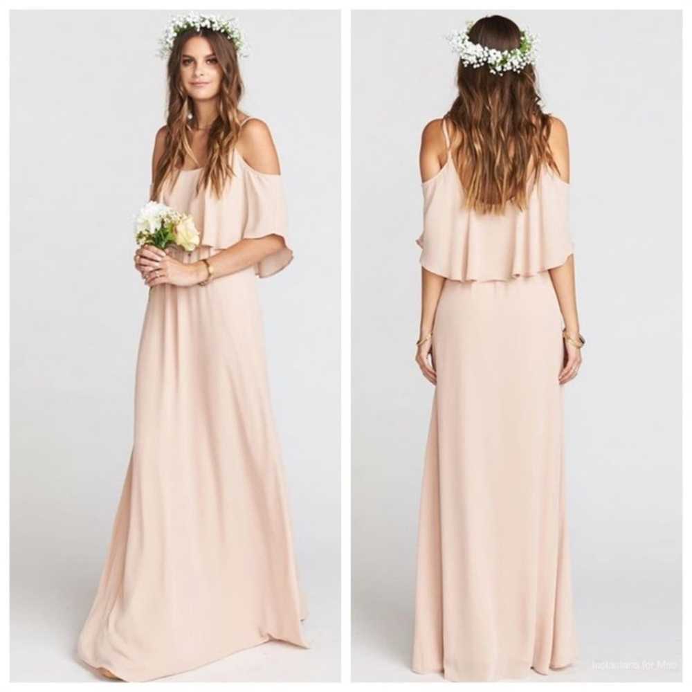 SMYM Caitlin Ruffle Maxi Dress Blush - image 8