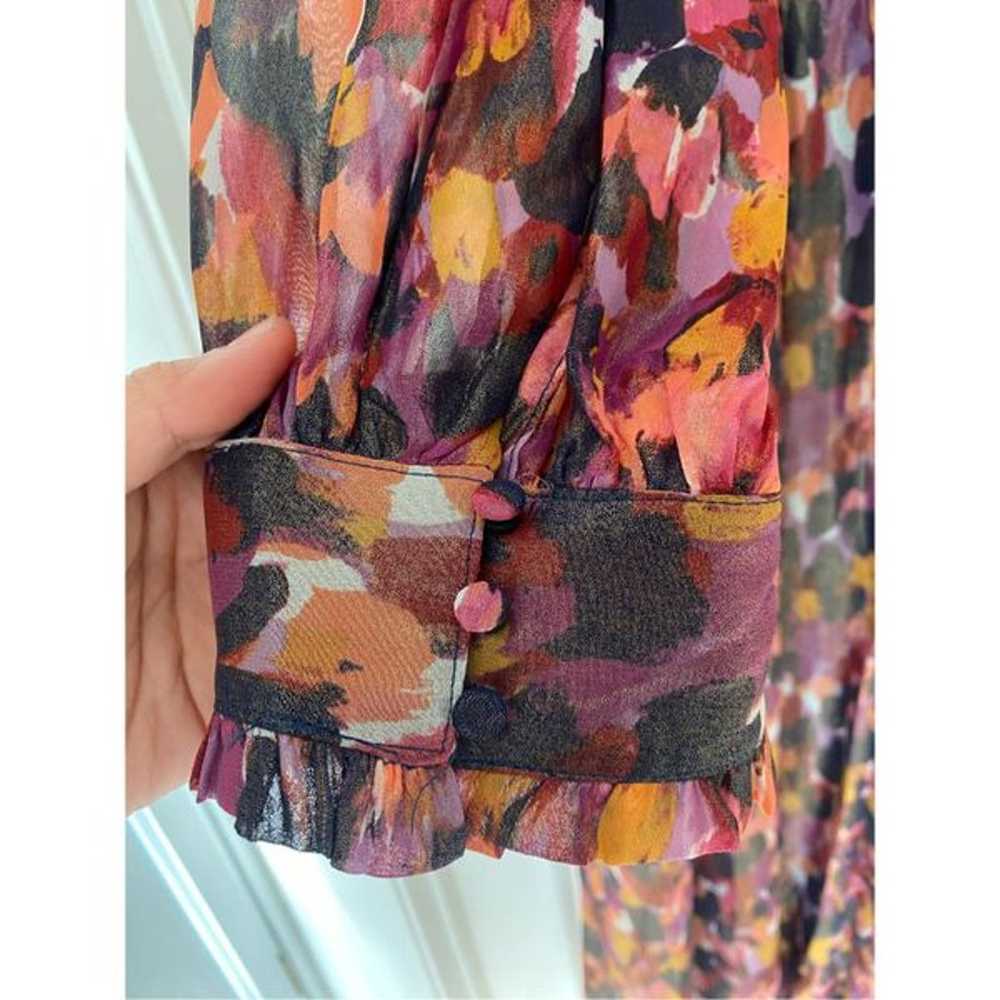NEW Donna Morgan Abstract Print Long Sleeve Maxi … - image 4