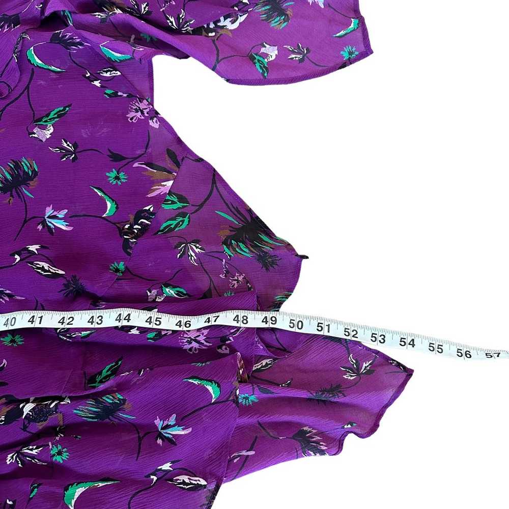 Tanya Taylor Tiered Silk Handkerchief Dress Purpl… - image 10
