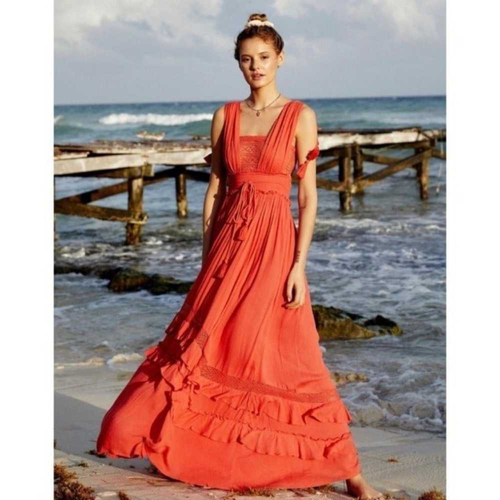 Free People Santa Maria Maxi Dress Coral - image 3