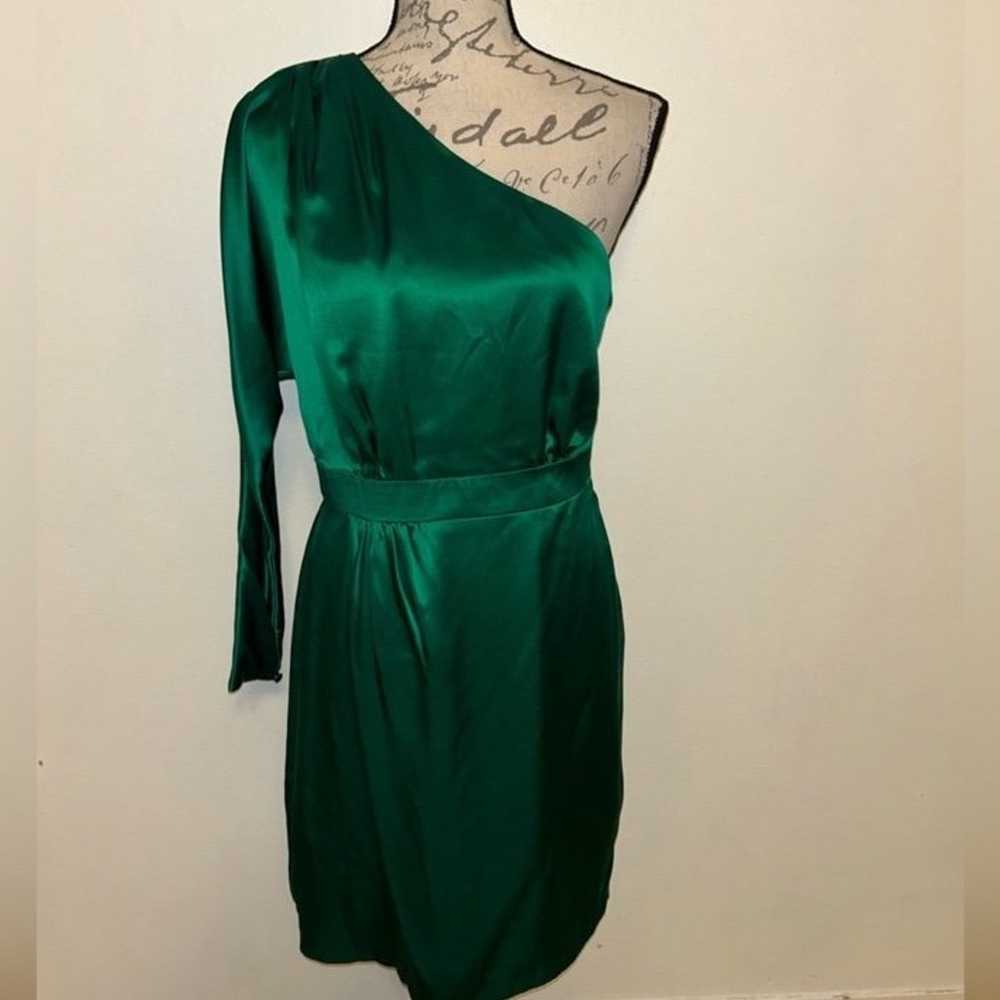 Trina Turk Silk Emerald Green Dress - image 2