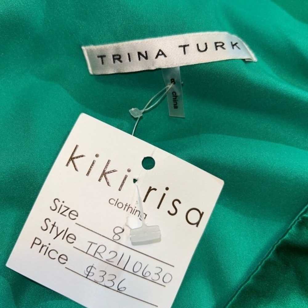 Trina Turk Silk Emerald Green Dress - image 5