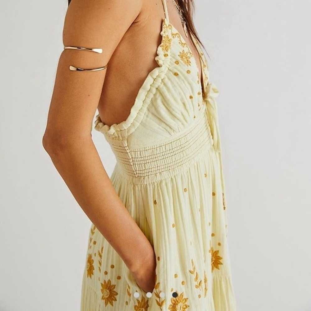 New Free People Real Love Embroidered Dress Maxi … - image 4