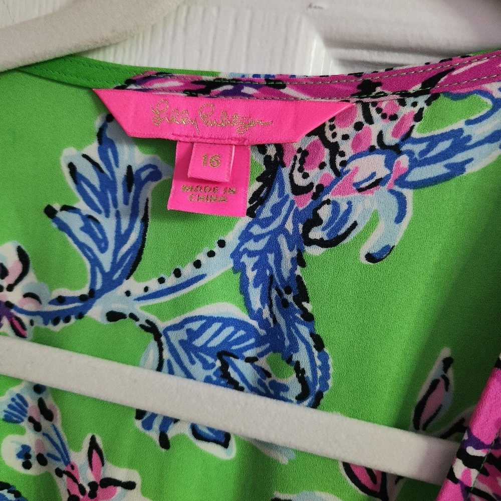 Lilly Pulitzer Gecko Green Brewsters Blooms Crist… - image 4