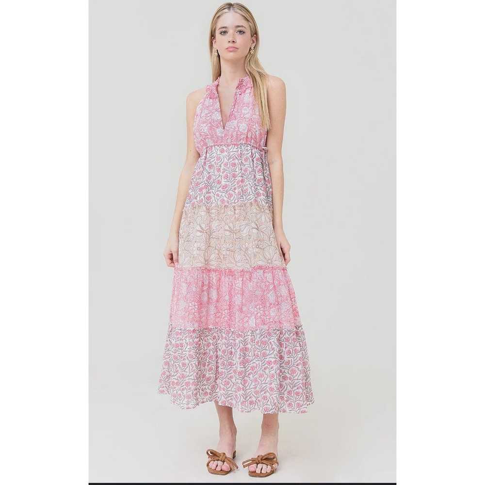 SAYLOR pink tiered midi Women's Aaryn  Dress size… - image 1