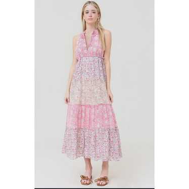 SAYLOR pink tiered midi Women's Aaryn  Dress size… - image 1