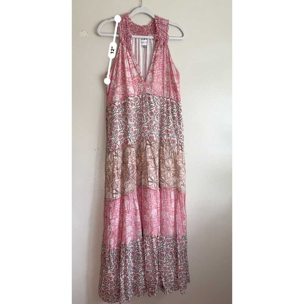 SAYLOR pink tiered midi Women's Aaryn  Dress size… - image 4