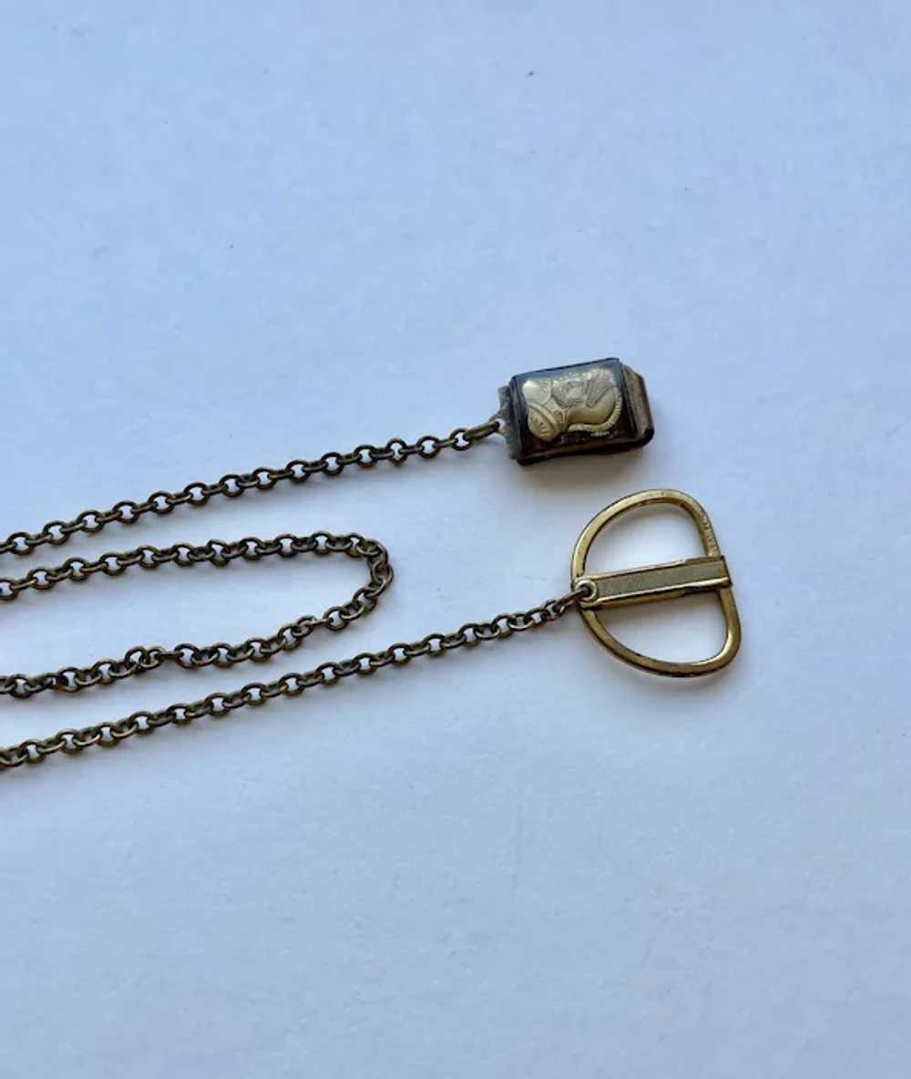 Antique 10K Gold Filled Watch Fob and Chain - image 2