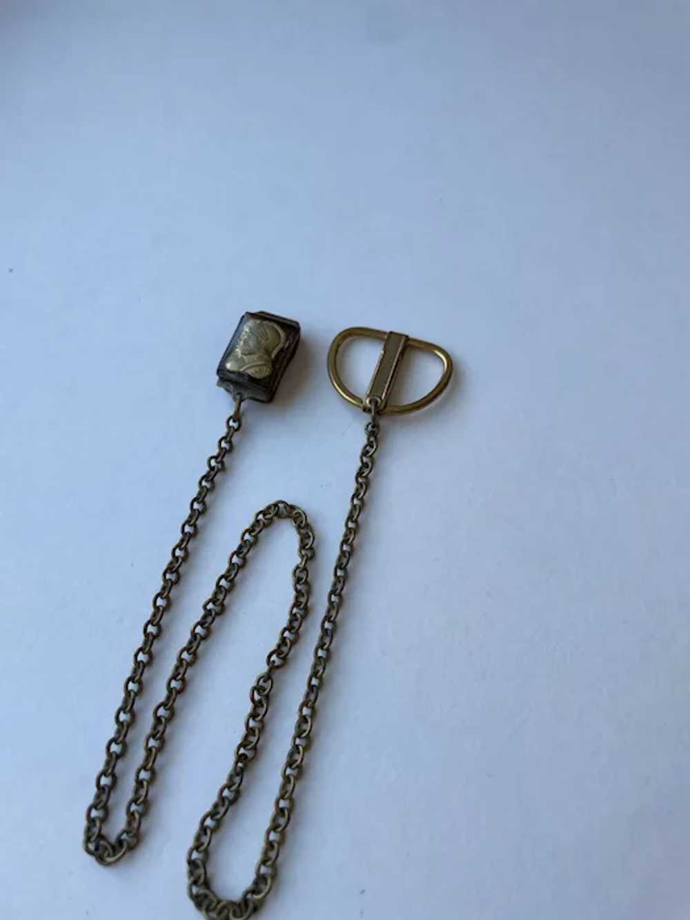 Antique 10K Gold Filled Watch Fob and Chain - image 4