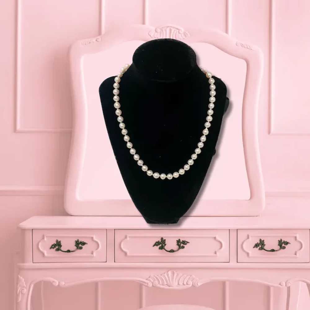 Cultured Pearls Vintage Necklace - image 2