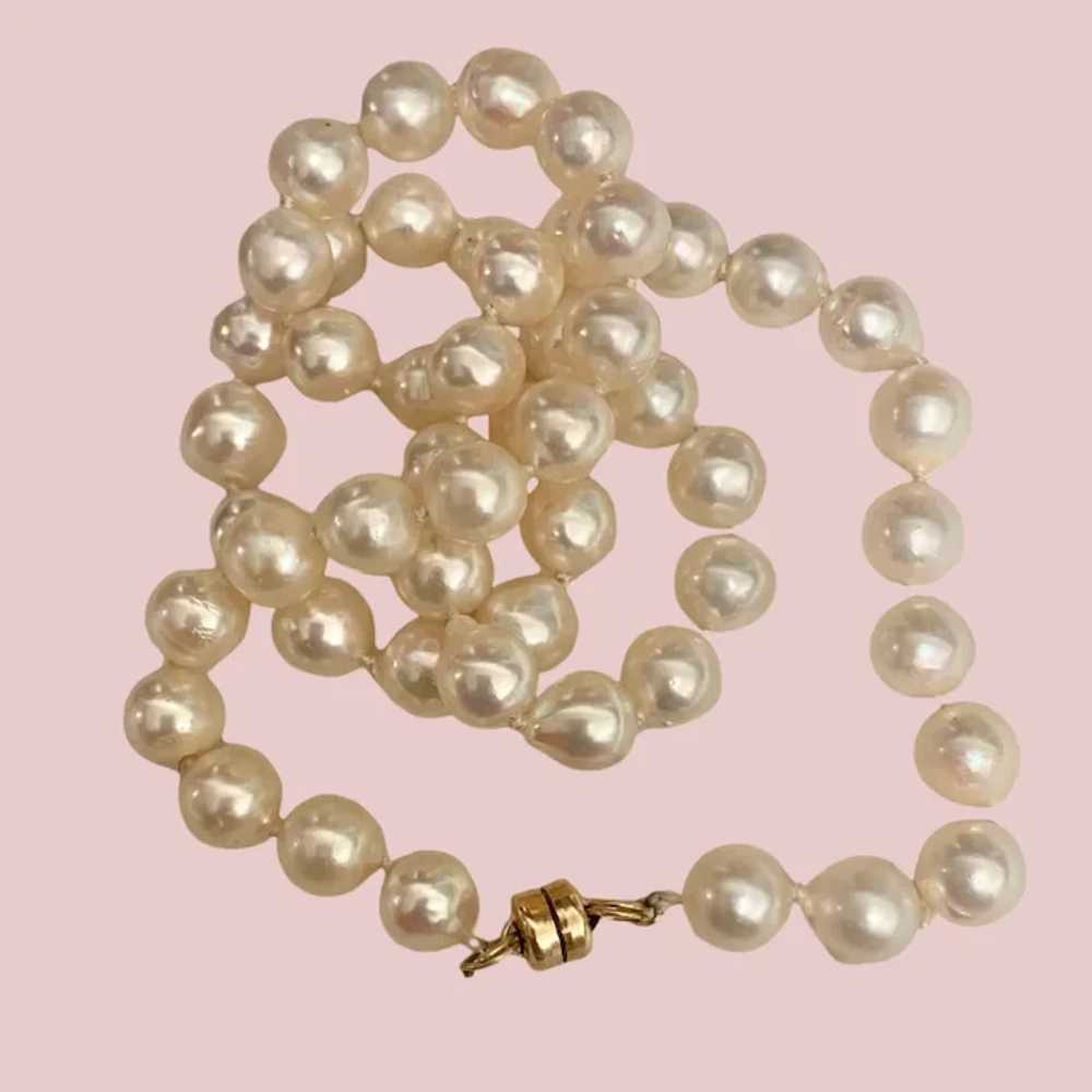 Cultured Pearls Vintage Necklace - image 4