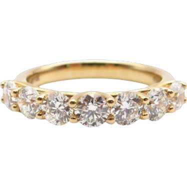 Seven Diamond Anniversary Wedding Band 1.69ctw 14k