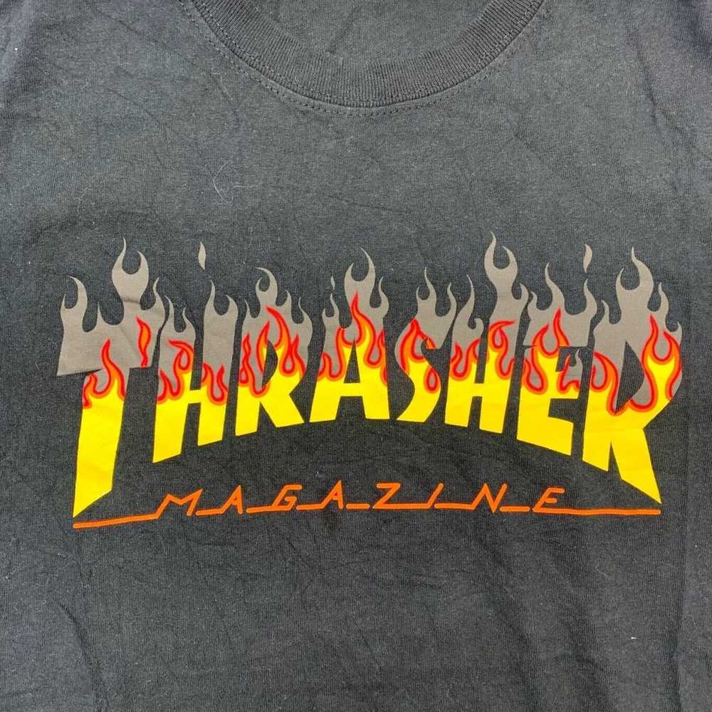 Thrasher Magazine Skateboarding Tee Thrifted Vint… - image 2